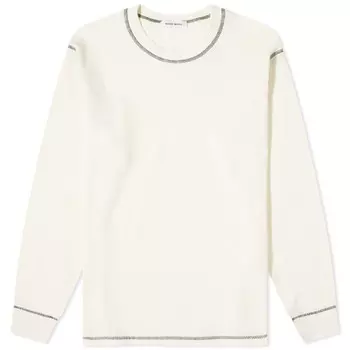 Футболка Wood Wood Emil Waffle Long Sleeve, цвет Off-White