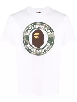 Футболка Woodland Camo A BATHING APE, белый