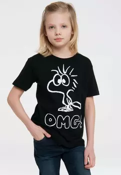 Футболка WOODSTOCK LOGOSHIRT, черный