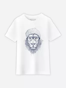 Футболка WOOOP Cool Lion, белый