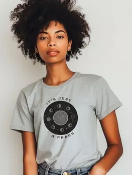 Футболка WOOOP Its Just a Phase, серый