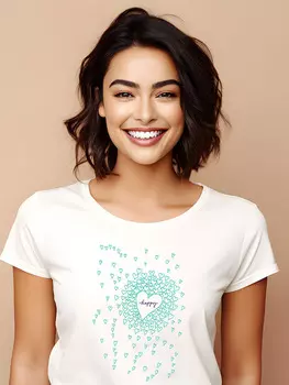 Футболка WOOOP Shirt Happy Hearts, белый