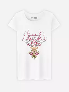 Футболка WOOOP Spring Deer, белый