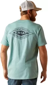 Футболка Work Diamond Ariat, цвет Oil Blue Heather