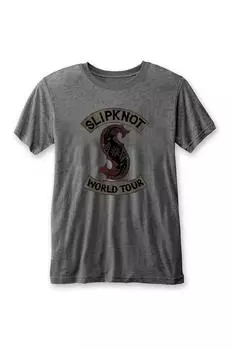 Футболка World Tour Burnout Slipknot, серый