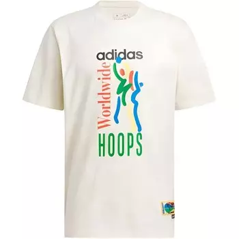 Футболка World Wide Hoops Adidas, слоновая кость