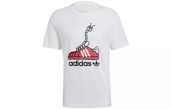 Футболка Worm мужская белая Adidas Originals, белый
