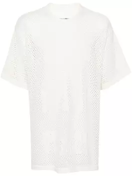 Футболка вязки интарсия MM6 Maison Margiela, белый