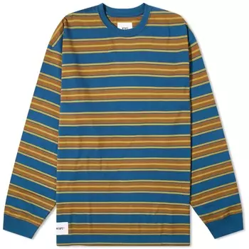 Футболка Wtaps Long Sleeve 16 Stripe, темно-синий