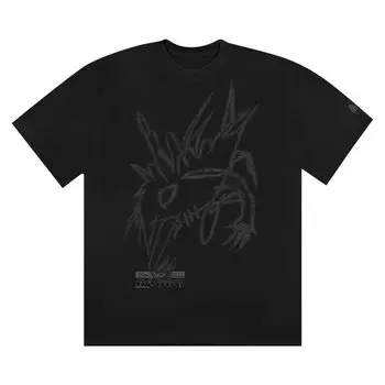 Футболка высокого напряжения Cactus Jack от Travis Scott, черная