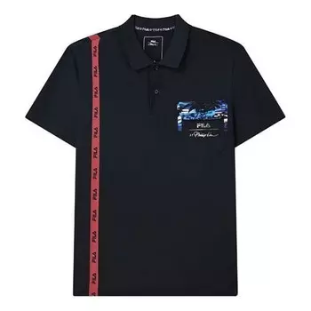 Футболка x 3.1 phillip lim crossover printing casual short sleeve polo blue Fila, синий