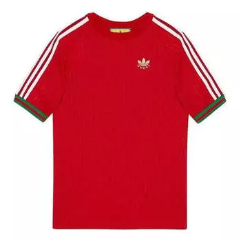 Футболка x adidas jersey t-shirt 'red' Gucci, красный