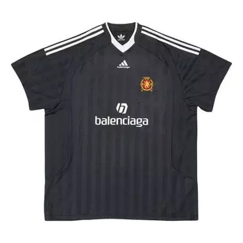 Футболка x adidas oversized soccer t-shirt 'black' Balenciaga, черный