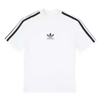 Футболка x adidas shrunk t-shirt 'white' Balenciaga, белый