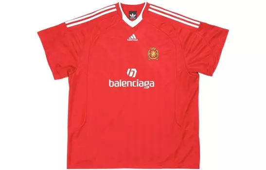 Футболка X Adidas Soccer Oversize Balenciaga, красный