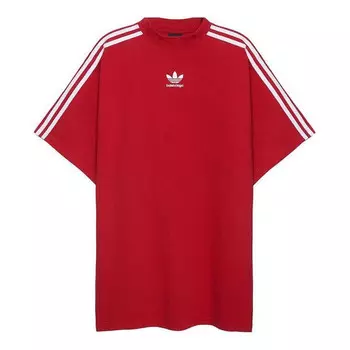 Футболка x adidas t-shirt oversized 'red' Balenciaga, красный