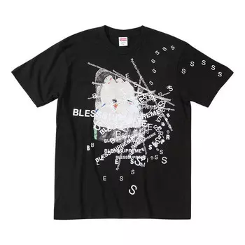 Футболка x bless fw23 week12 observed t-shirt 'black' Supreme, черный