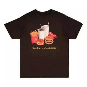 Футболка x cactus jack mcdonald's deserve a break t-shirt 'brown' Travis Scott, коричневый