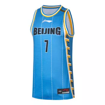 Футболка x cba джереми лин пекин футболка Li-Ning, голубой