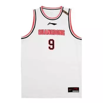 Футболка x cba guangdong yi jianlian баскетбольная футболка Li-Ning, белый