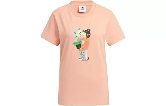 Футболка X CHARR MORITA с мультяшным принтом в стиле ретро, розовая Adidas Originals