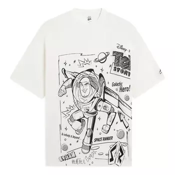 Футболка x Дисней История игрушек графика свободная футболка Li-Ning, белый