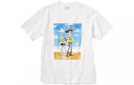 Футболка X Disney Co-branded SS23 унисекс белая Uniqlo, белый