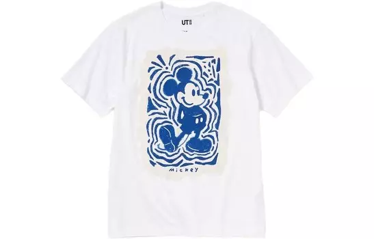 Футболка X Disney Co-branded SS23 унисекс белая Uniqlo, белый