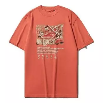 Футболка x disney crossover pattern print sports tee Li-Ning, красный
