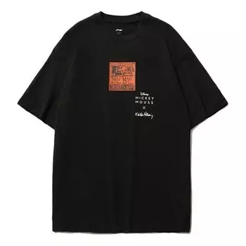 Футболка x disney mickey x keith haring классическая футболка Li-Ning, черный