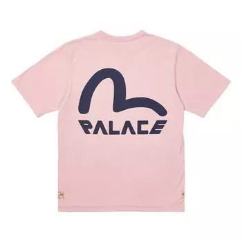 Футболка x evisu fw21 seagull t-shirt pink nectar logo t-shirt 'pink' Palace, розовый