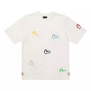 Футболка x evisu multi pocket t-shirt egret logo t-shirt 'white' Palace, белый