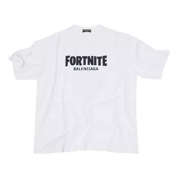 Футболка x fortnite t-shirt medium fit 'white' Balenciaga, белый