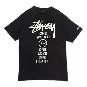 Футболка x fragment design 1 world 1 love 1 heart t-shirt Stussy, черный