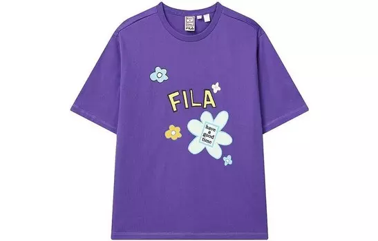 Футболка X HAGT унисекс фиолетовая Fila, фиолетовый