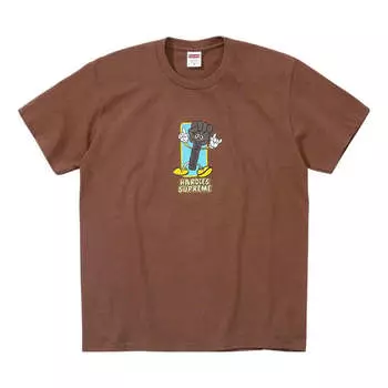 Футболка x hardies bolt t-shirt 'brown' Supreme, коричневый