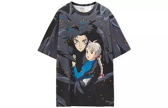 Футболка X Howl"s Moving Castle унисекс темно-синяя Loewe, синий