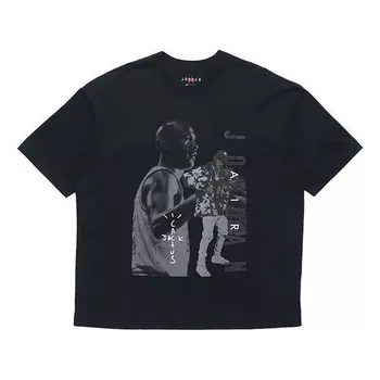 Футболка x кактус джек от travis scott футболка Air Jordan, черный