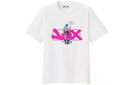 Футболка X League Of Legends Co-branded Series унисекс белая Uniqlo, белый