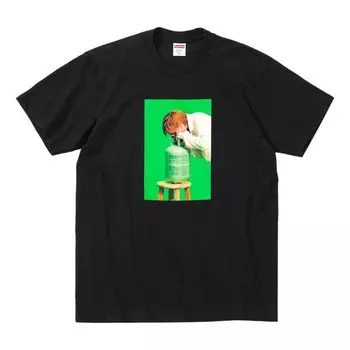 Футболка x mark leckey fw23 week4 greenscreen t-shirt 'black' Supreme, черный