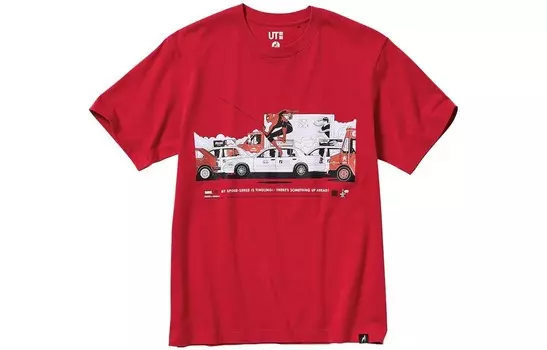 Футболка X Marvel Co-branded Series унисекс красная Uniqlo, красный
