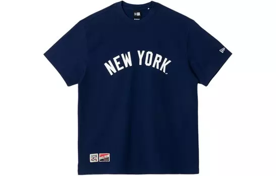 Футболка X MLB SS24 Cooperstown Script темно-синего цвета New Era, темно-синий