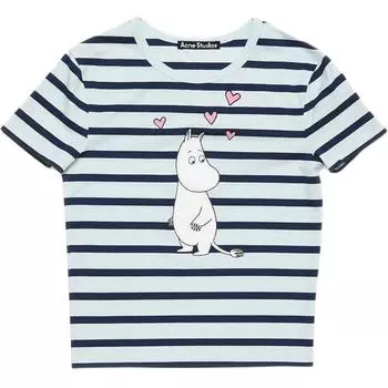 Футболка X Moomin Cotton Acne Studios, светло-голубой