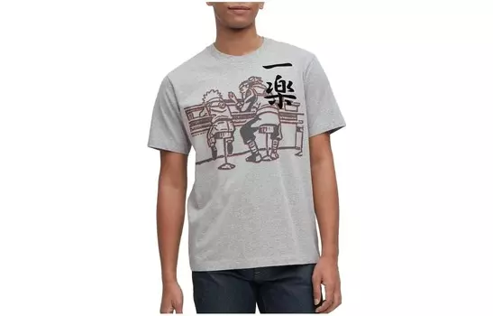 Футболка X Naruto SS23 унисекс серая Uniqlo, серый