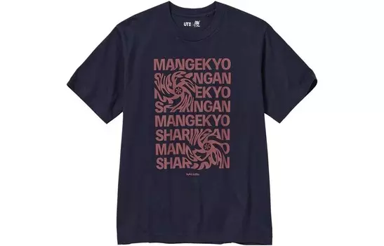 Футболка X Naruto SS23 унисекс темно-синяя Uniqlo, темно-синий