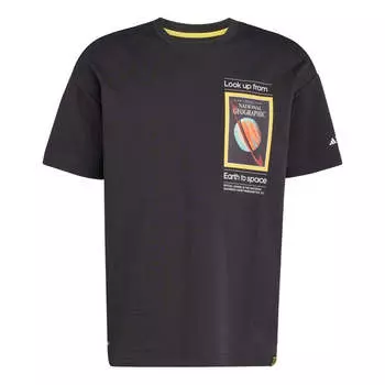 Футболка x national geographic aeroready graphic t-shirt asia sizing Adidas, черный