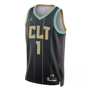 Футболка x nba charlotte hornets 22 23 заявление swingman джерси Air Jordan, черный