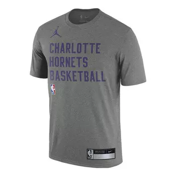 Футболка x nba charlotte hornets логотип футболка Air Jordan, серый