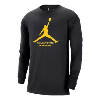 Футболка x nba golden state warriors essential футболка с длинным рукавом Air Jordan, черный