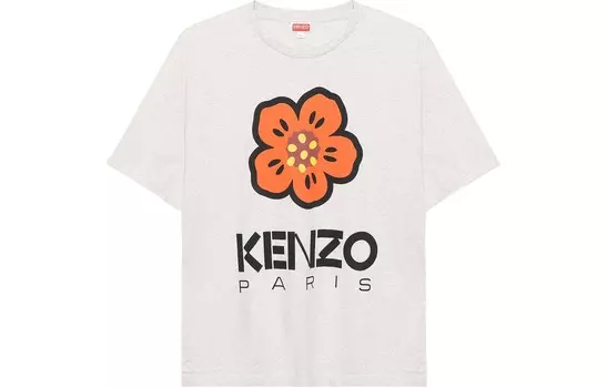 Футболка X Nigo Boke Flower, бледно-серая Kenzo, серый